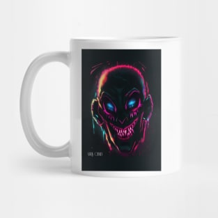 Spooky Neon Face Mug